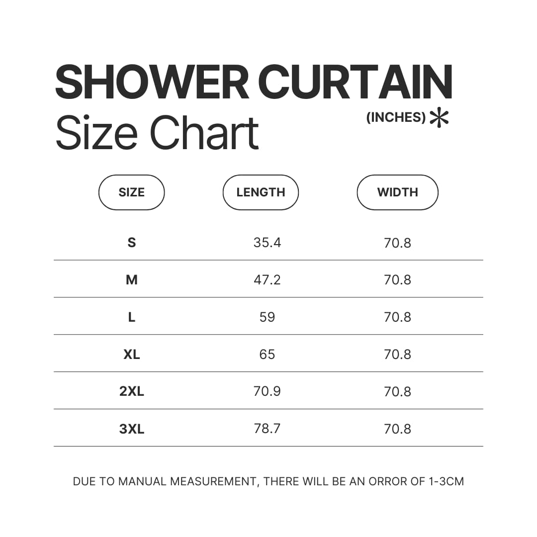 Shower Curtain Size Chart - Melanie Martinez Music Store