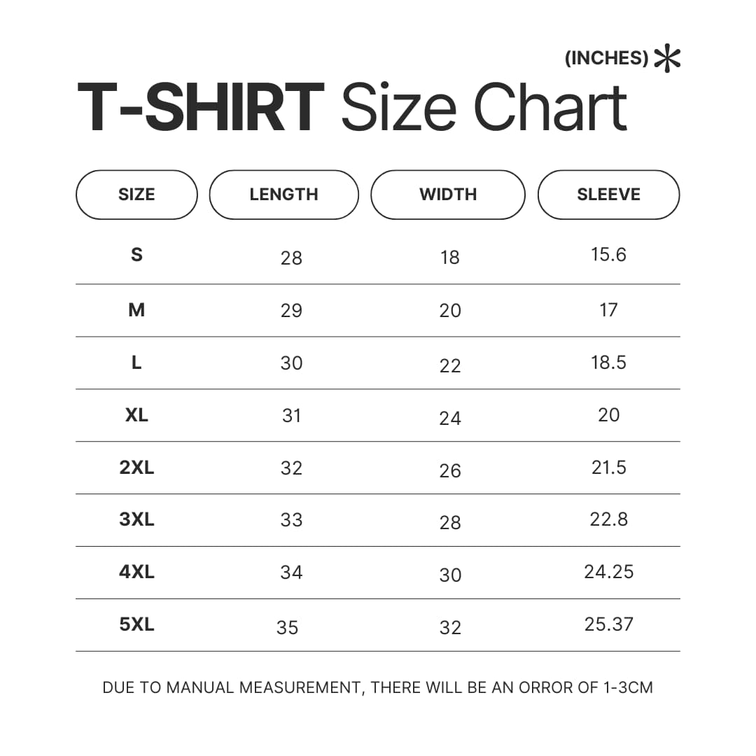 T shirt Size Chart - Melanie Martinez Music Store