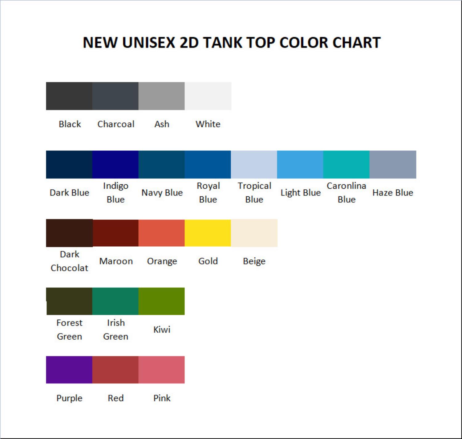 tank top color chart - Melanie Martinez Music Store