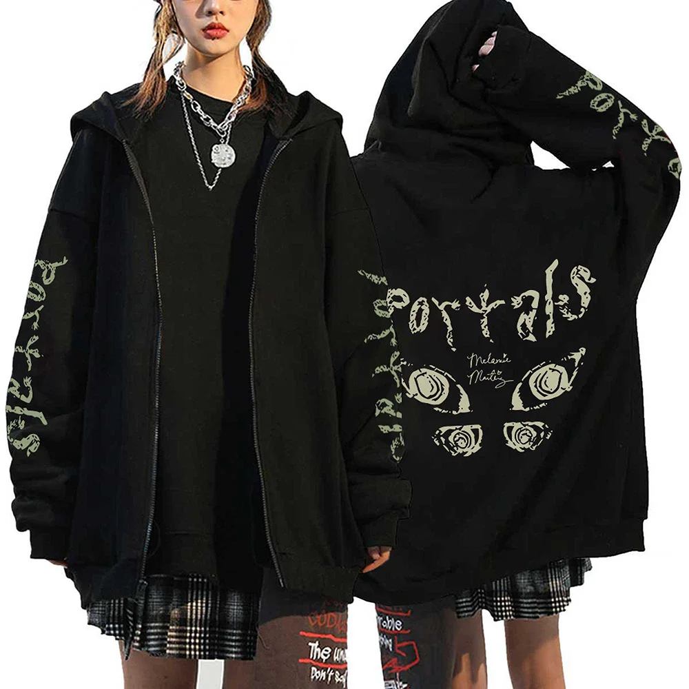 Melanie Martinez Portals Tour Zipper Hoodies Harajuku Casual Hooded Sweatshirts Hip Hop Streetwear Men s Zip 11 - Melanie Martinez Music Store