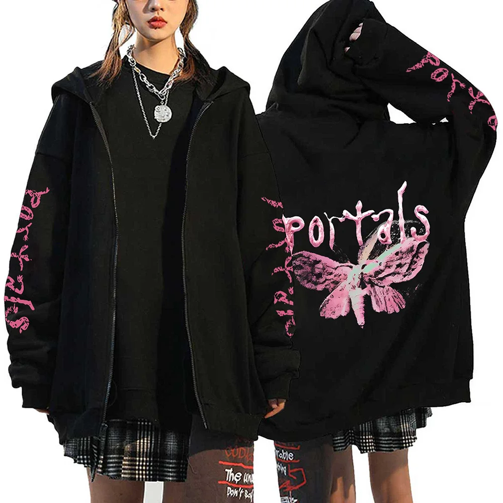 Melanie Martinez Portals Tour Zipper Hoodies Harajuku Casual Hooded Sweatshirts Hip Hop Streetwear Men s Zip 18 - Melanie Martinez Music Store