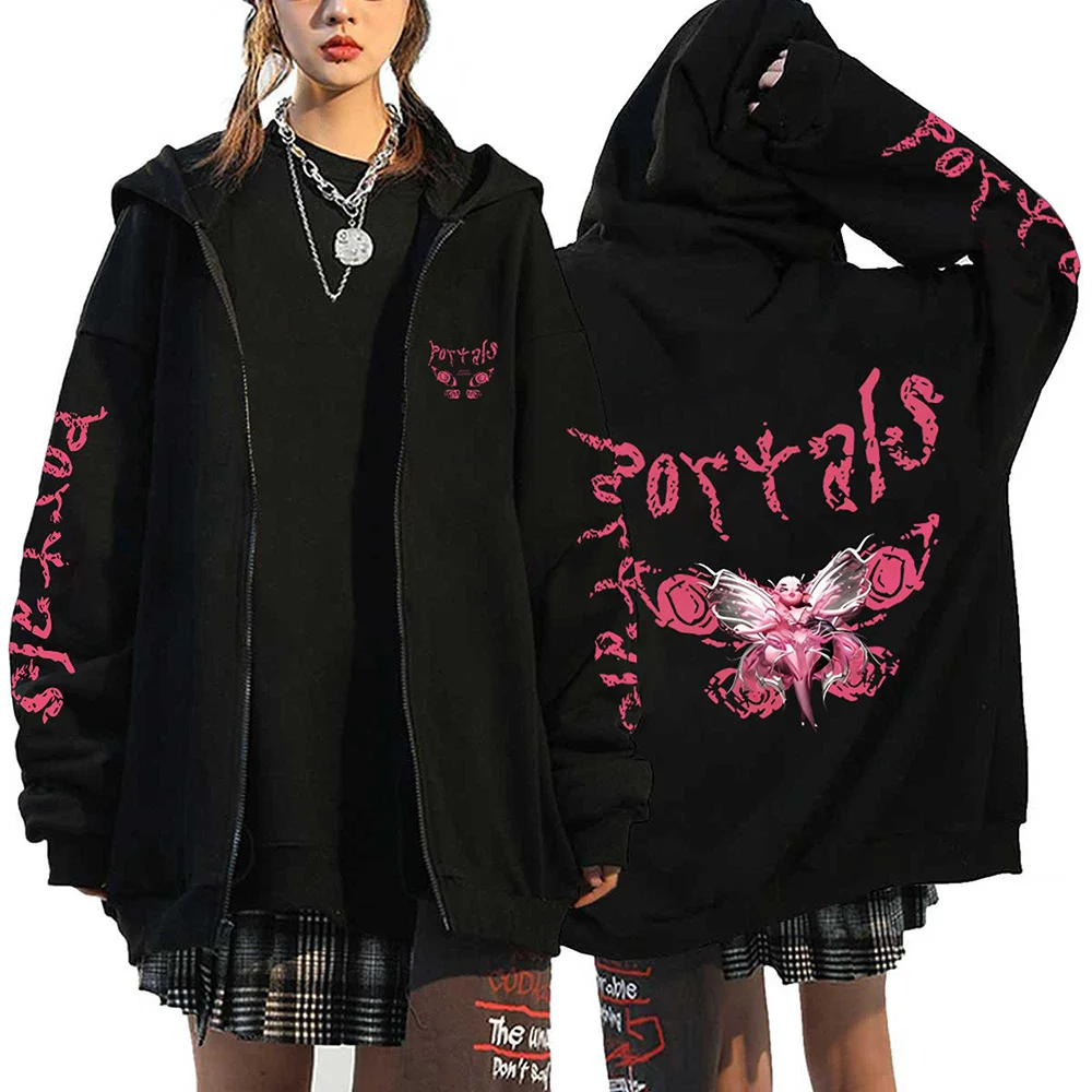 Melanie Martinez Portals Tour Zipper Hoodies Harajuku Casual Hooded Sweatshirts Hip Hop Streetwear Men s Zip 3 - Melanie Martinez Music Store