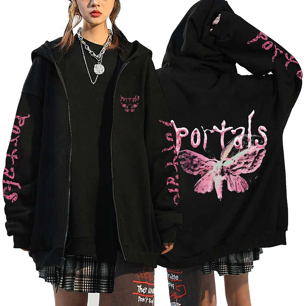 Melanie Martinez Portals Tour Zipper Hoodies Harajuku Casual Hooded Sweatshirts Hip Hop Streetwear Men s Zip 7 - Melanie Martinez Music Store