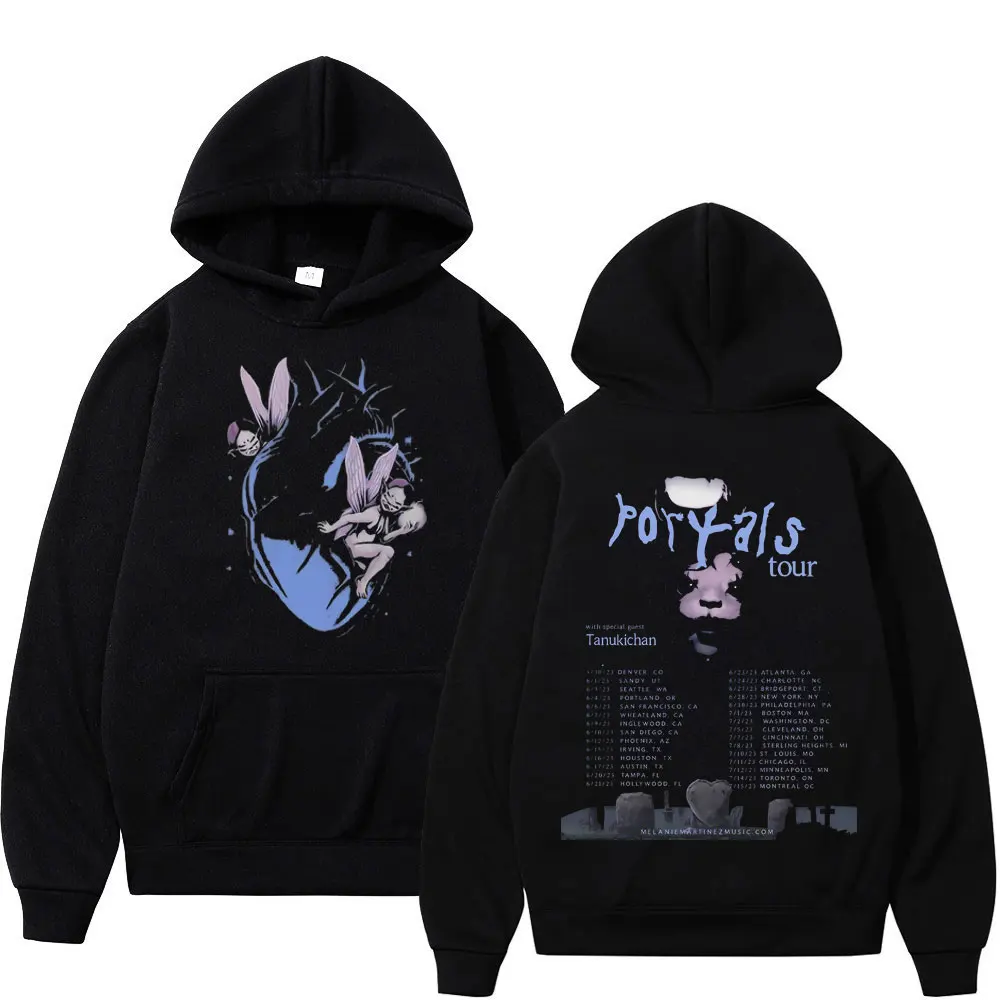 Singer Melanie Martinez Portals Tour Print Hoodies Men Women Fashion Vintage Hooded Sweatshirts High Quality Fleece - Melanie Martinez Music Store