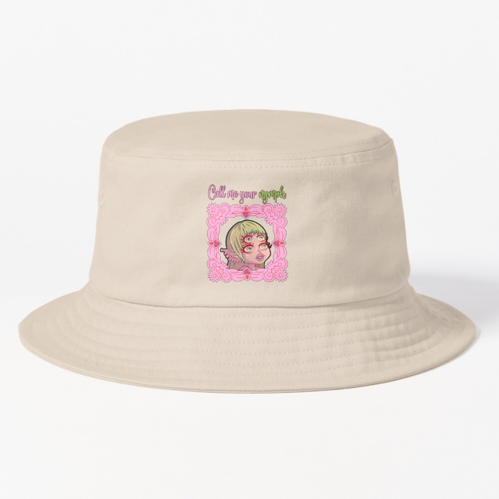 Call Me Your Nymph Pink Alien Egil Tee Bucket Hat