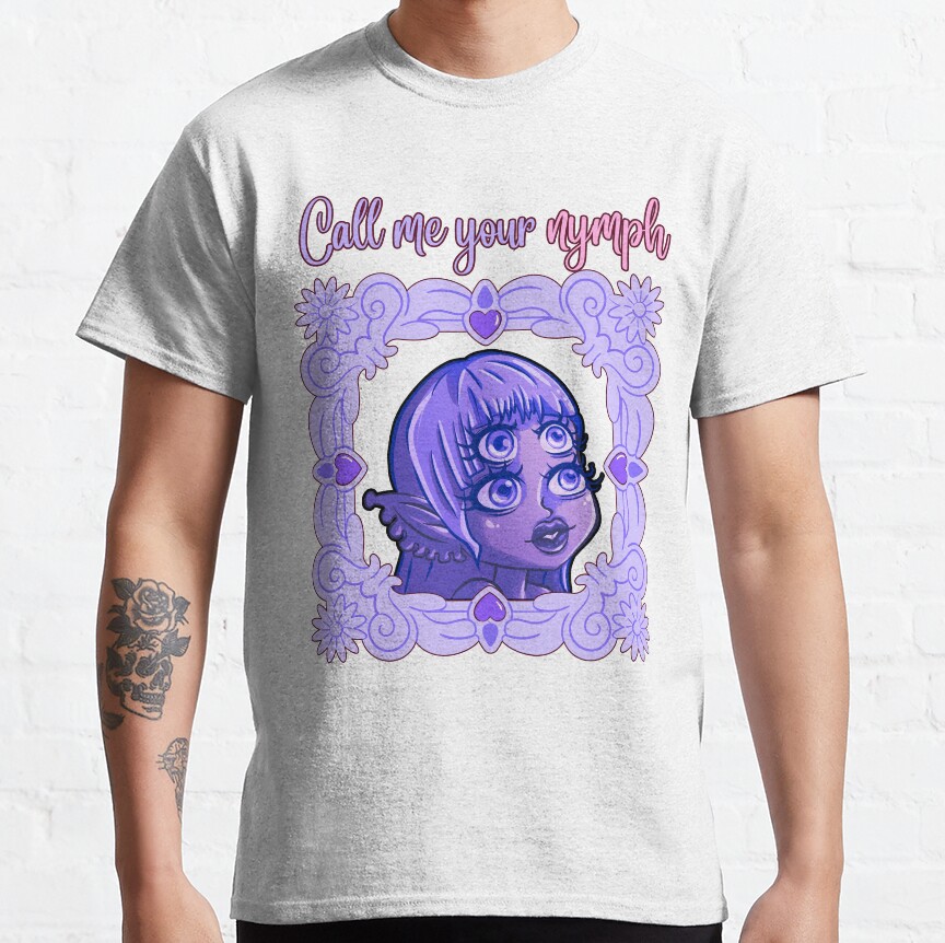Call Me Your Nymph Purple Alien Egil T-Shirt