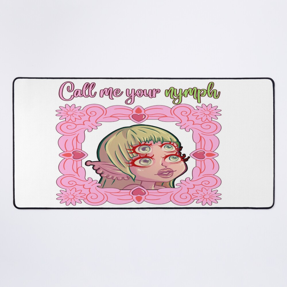 Call Me Your Nymph Kawaii Pink Alien Egil Mouse Pad